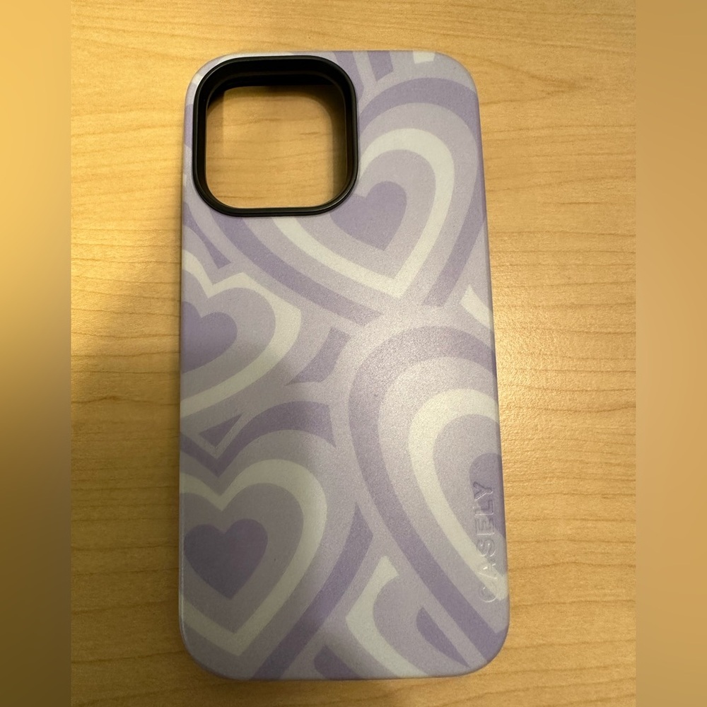 Casely Bold Purple Heart Case for iPhone 14 Pro Max